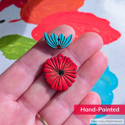 Scandinavian Poppy Earrings - Dangle and Drop Earrings