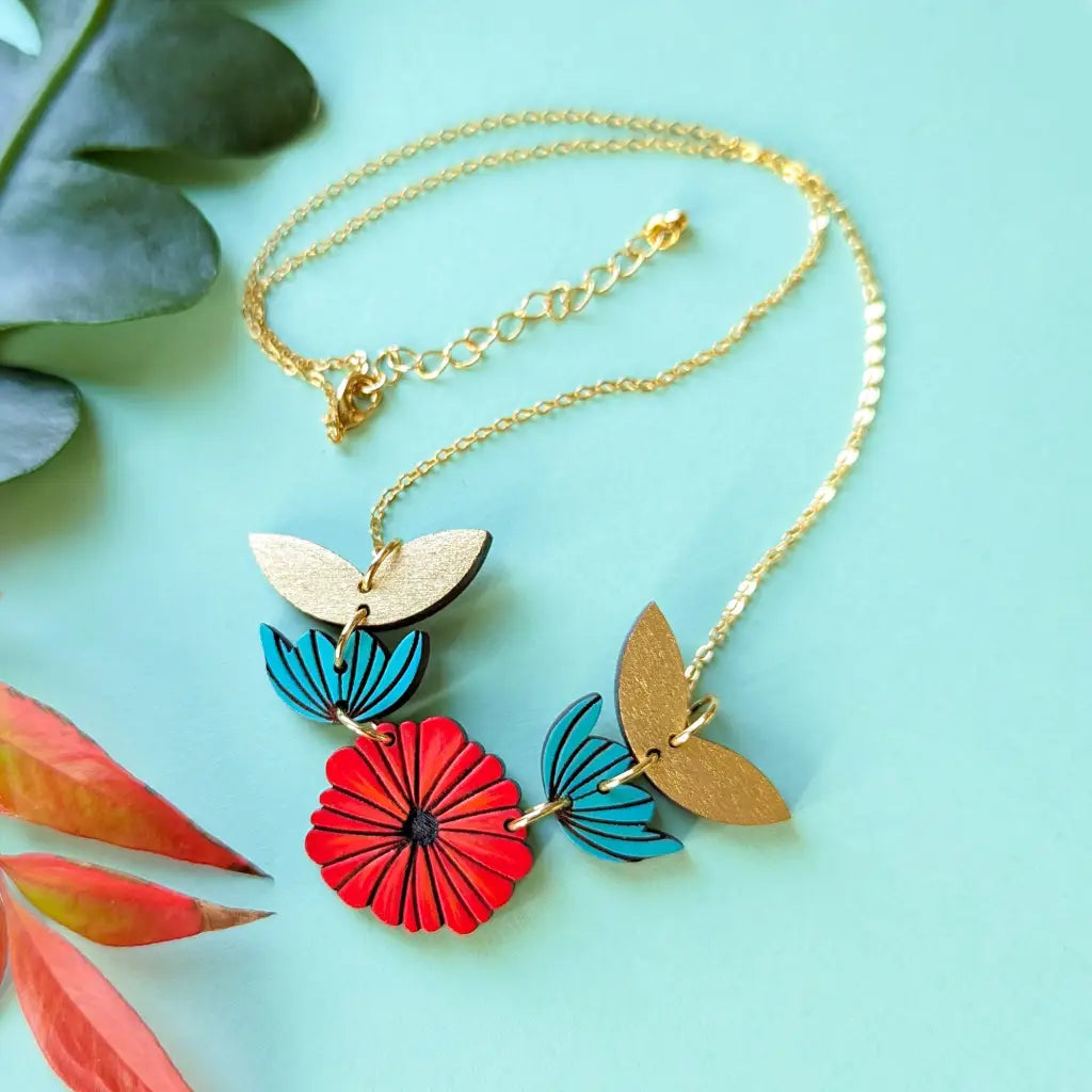 Scandinavian Poppy Necklace Necklaces