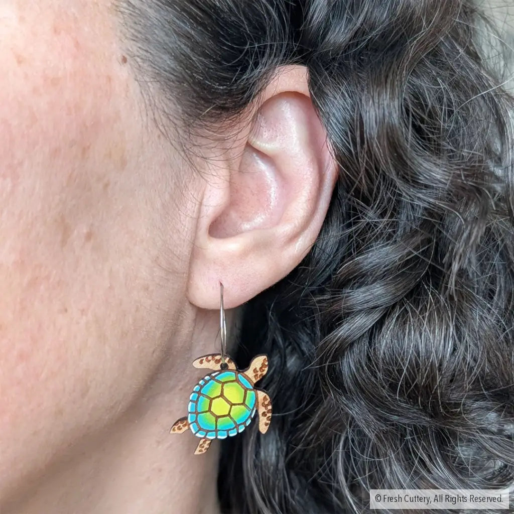Sea Turtle Earrings Dangle and Drop Earrings