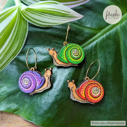 Snail Hoops Dangle And Drop Earrings