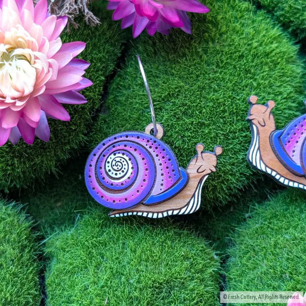 Snail Hoops - Dangle and Drop Earrings