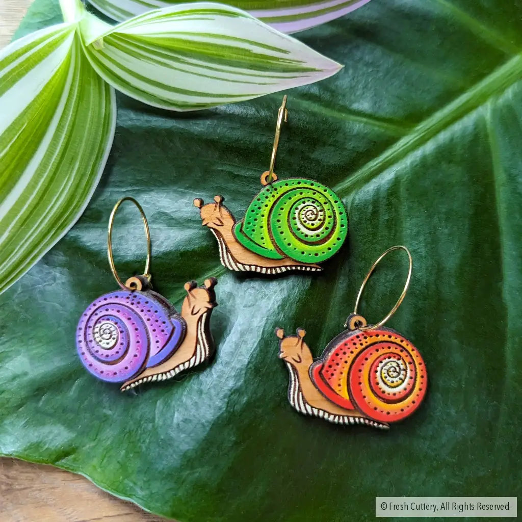 Snail Hoops Dangle And Drop Earrings