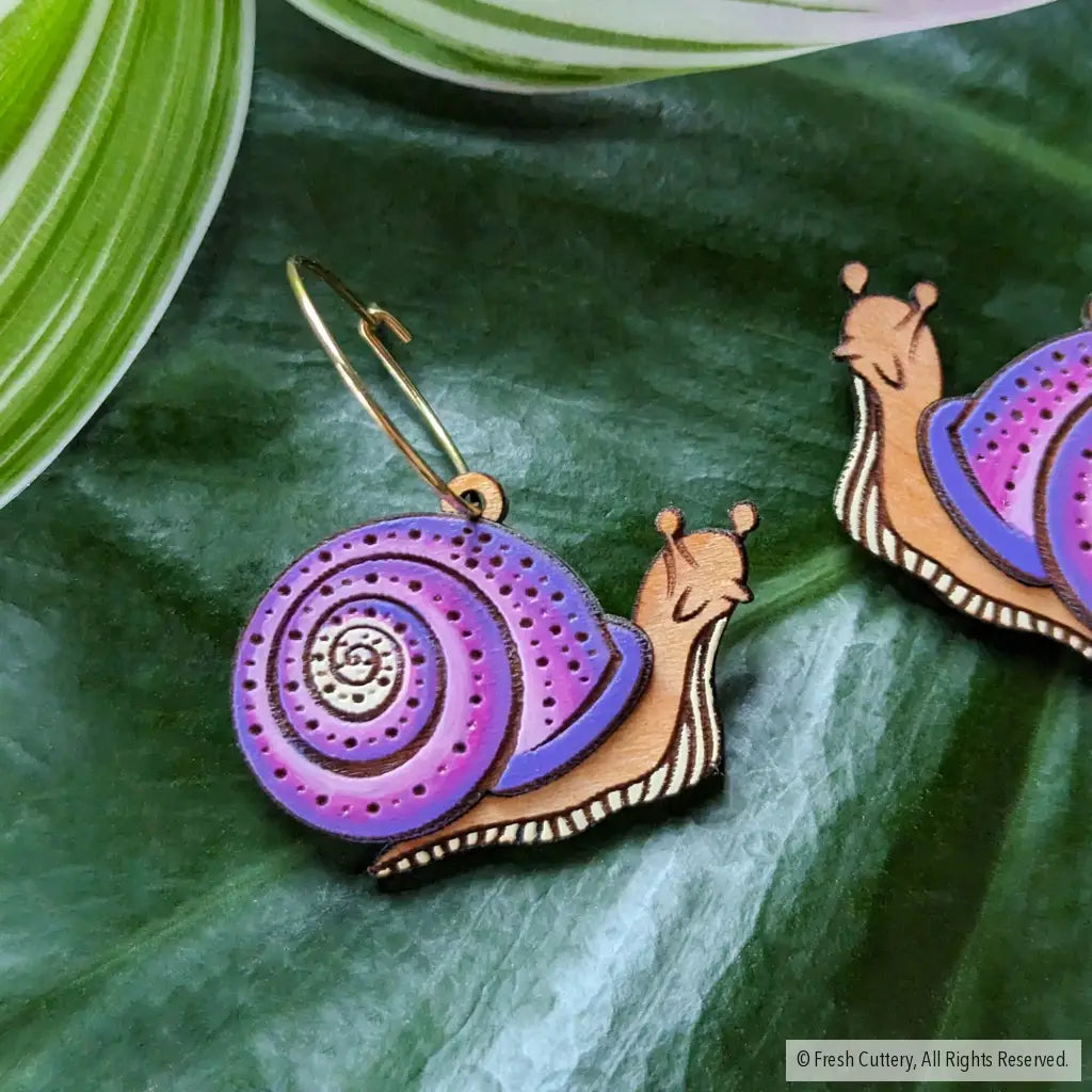 Snail Hoops Dangle And Drop Earrings