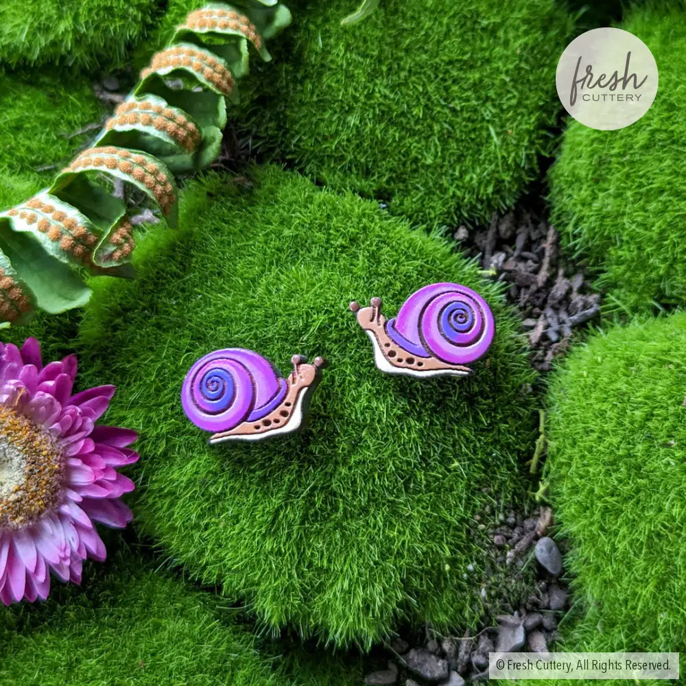 Snail Studs Purple