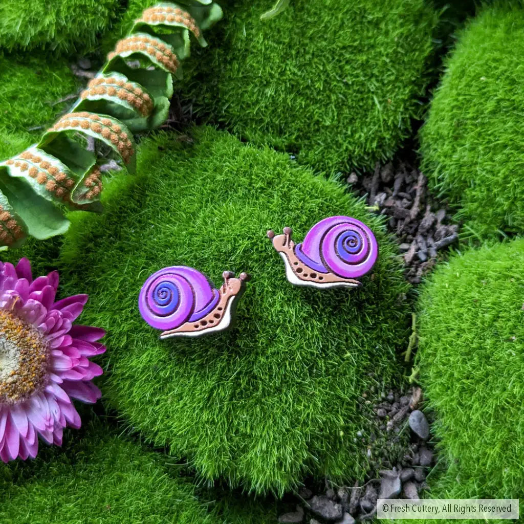Snail Studs Purple