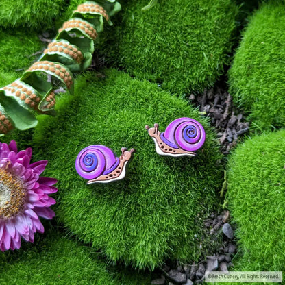 Snail Studs Purple