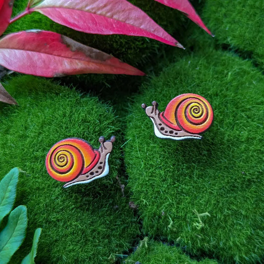 Snail Studs Red