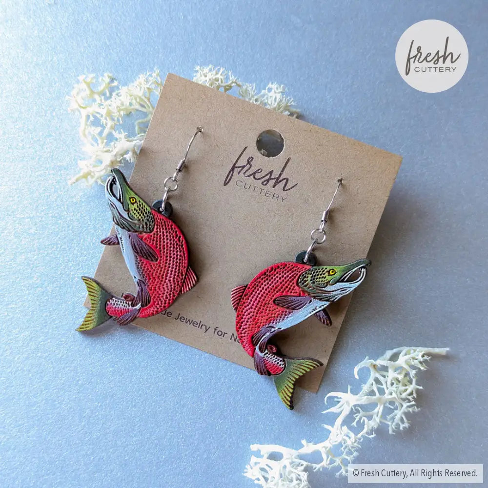 Sockeye Salmon Earrings Dangle And Drop