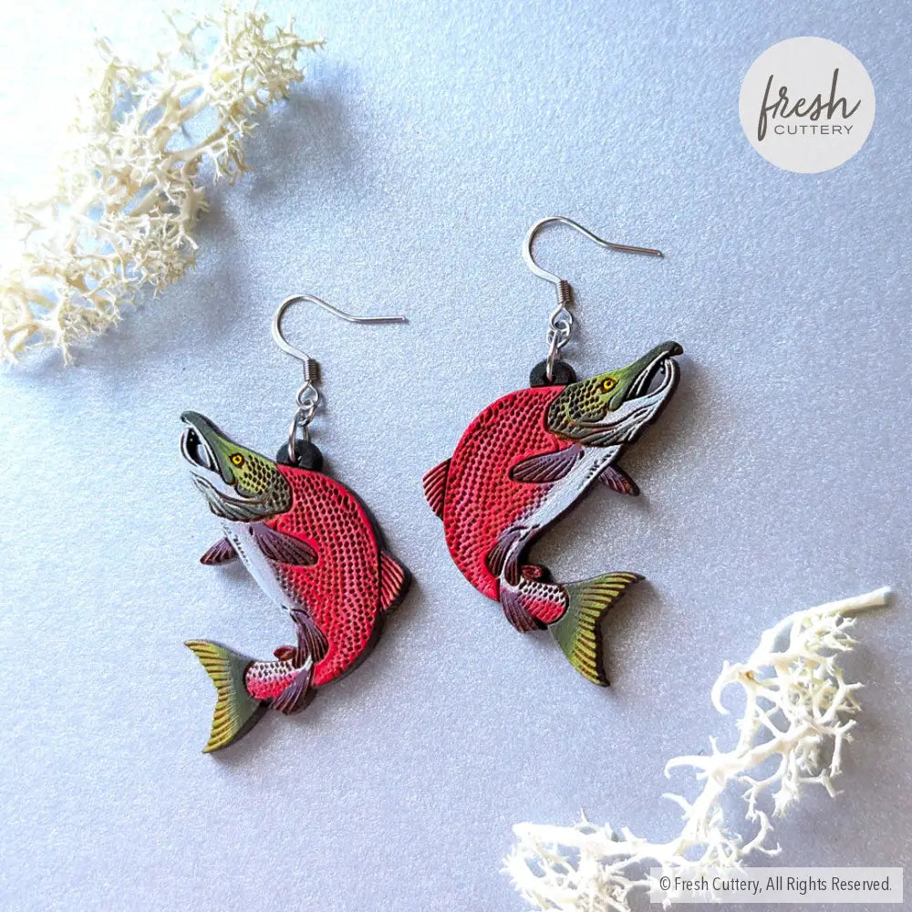 Sockeye Salmon Earrings Dangle And Drop