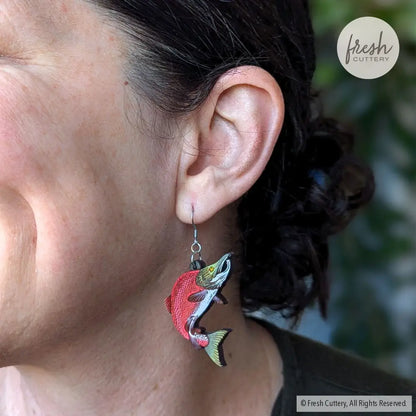 Sockeye Salmon Earrings Dangle And Drop