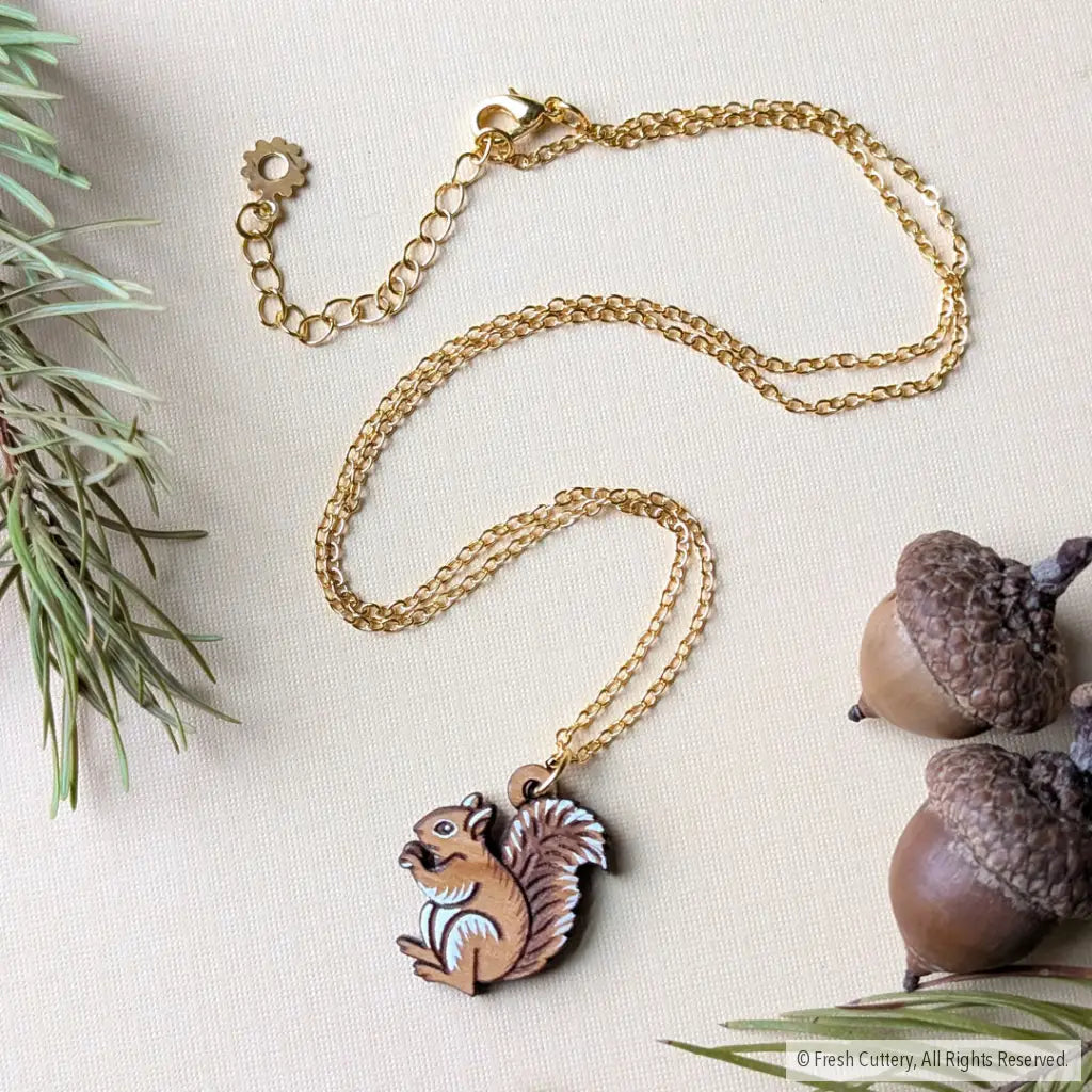 Squirrel Necklace Gold Necklaces