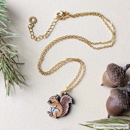 Squirrel Necklace Gold Necklaces