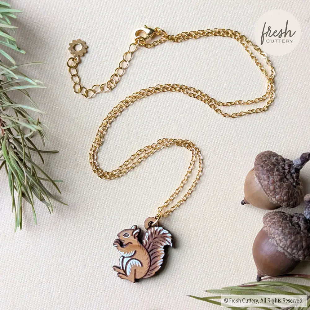 Squirrel Necklace Gold Necklaces