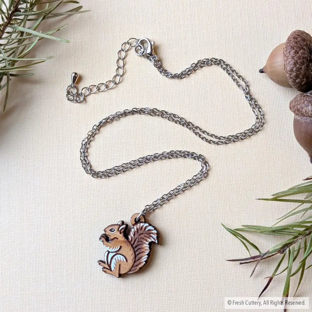 Squirrel Necklace Silver Necklaces