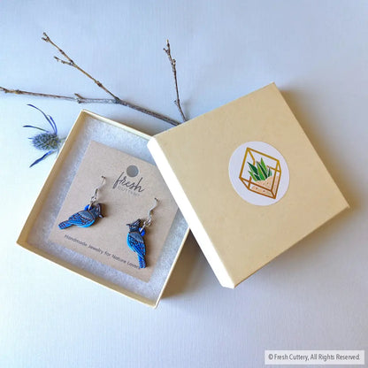 Steller’s Jay Mini Hoops Dangle And Drop Earrings
