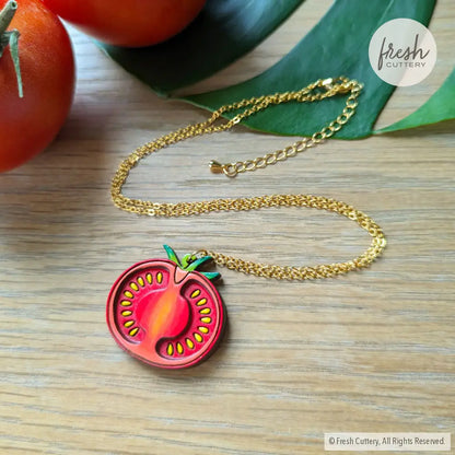 Tomato Slice Necklace Gold Necklaces