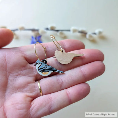 Tufted Titmouse Earrings Dangle and Drop Earrings