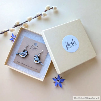Tufted Titmouse Earrings Dangle and Drop Earrings