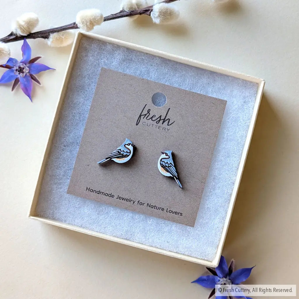 Tufted Titmouse Studs Studs