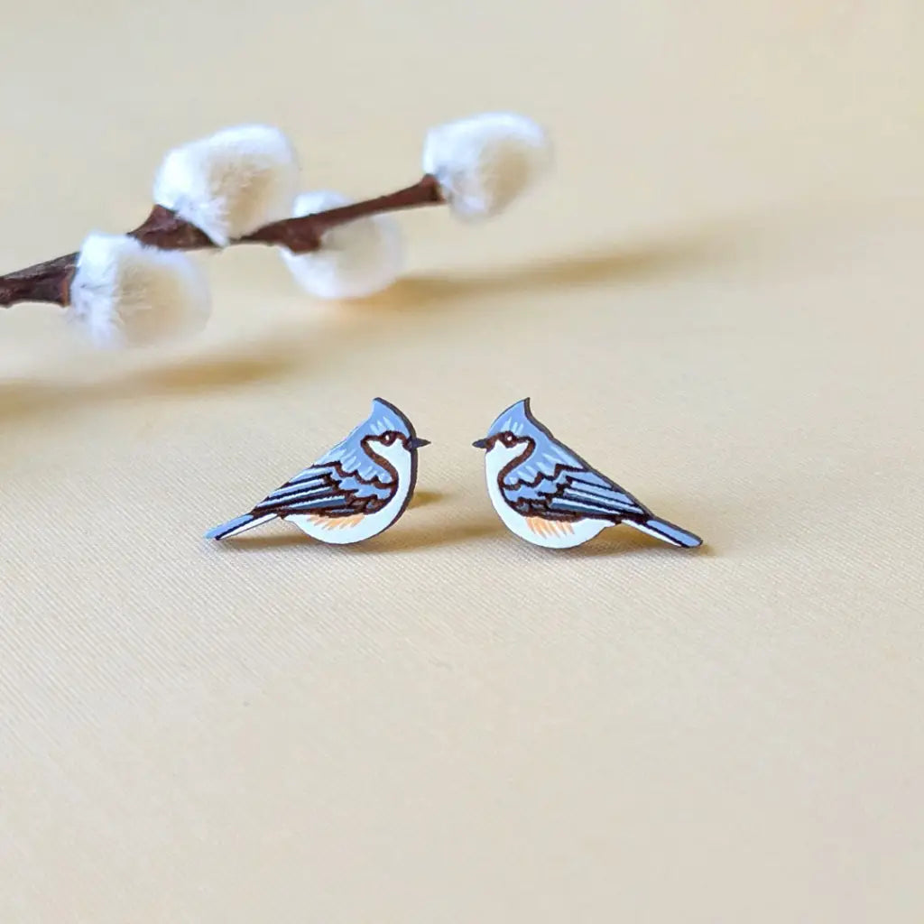 Tufted Titmouse Studs Studs
