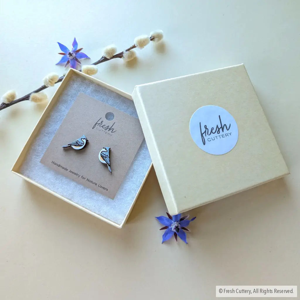 Tufted Titmouse Studs Studs
