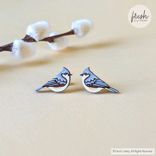 Tufted Titmouse Studs Studs