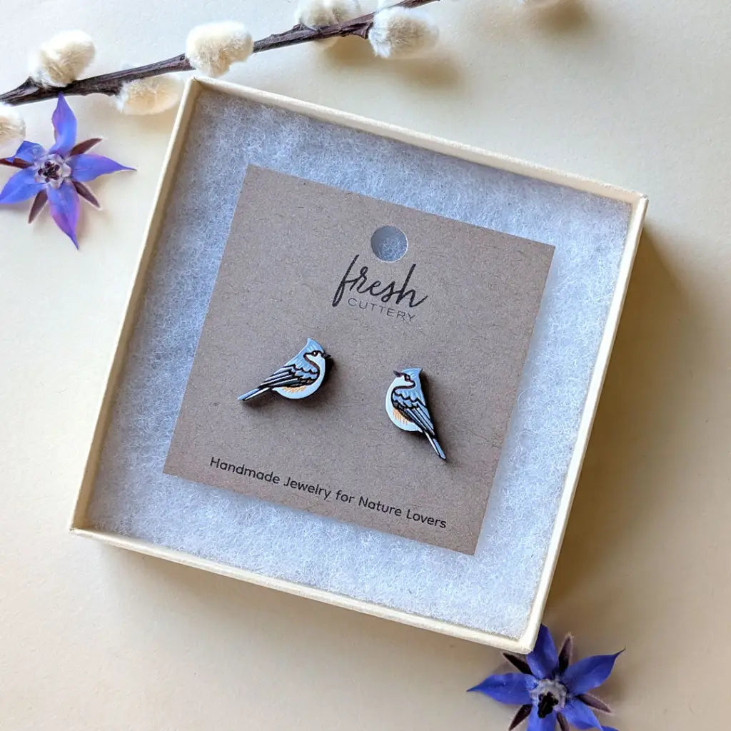 Tufted Titmouse Studs Studs