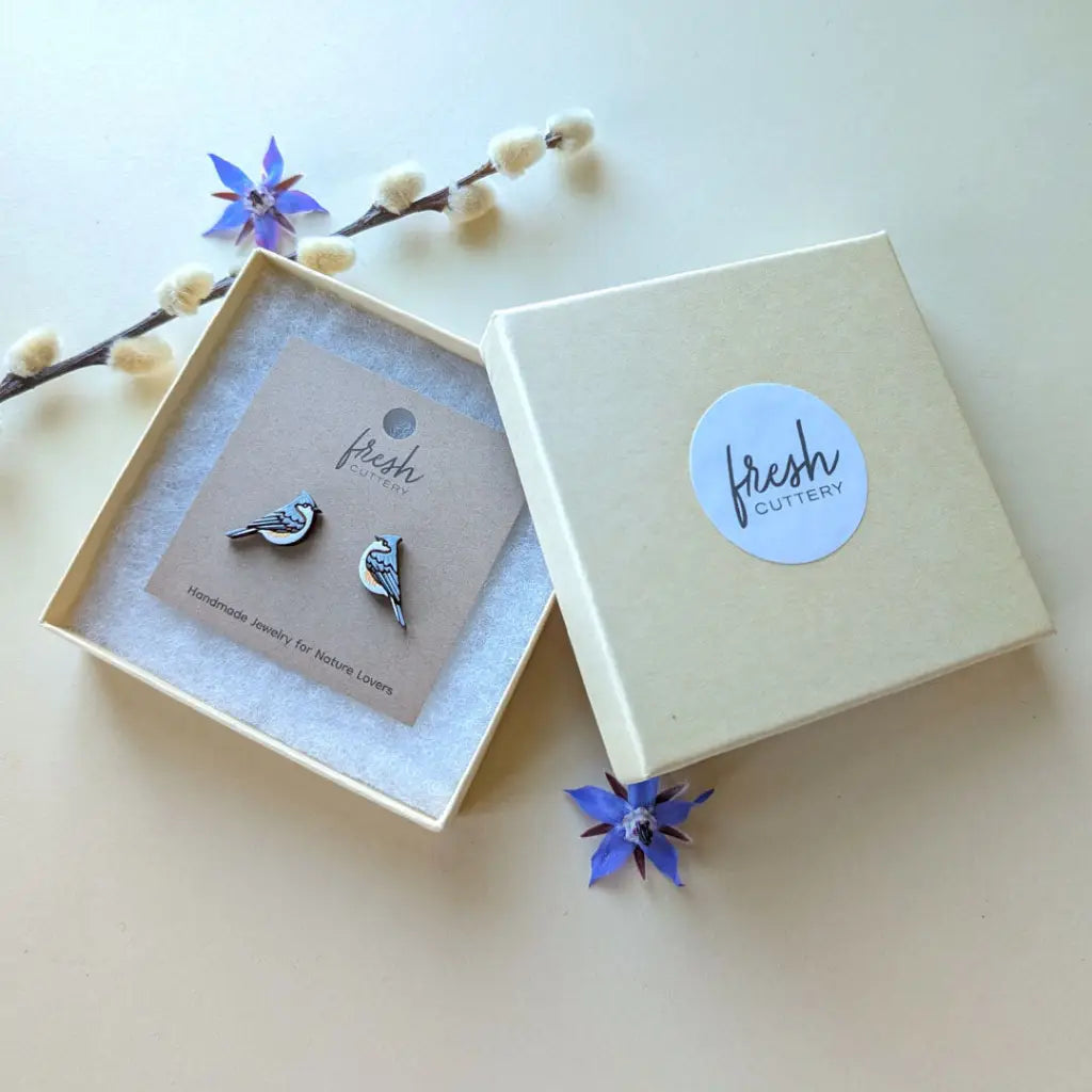 Tufted Titmouse Studs Studs