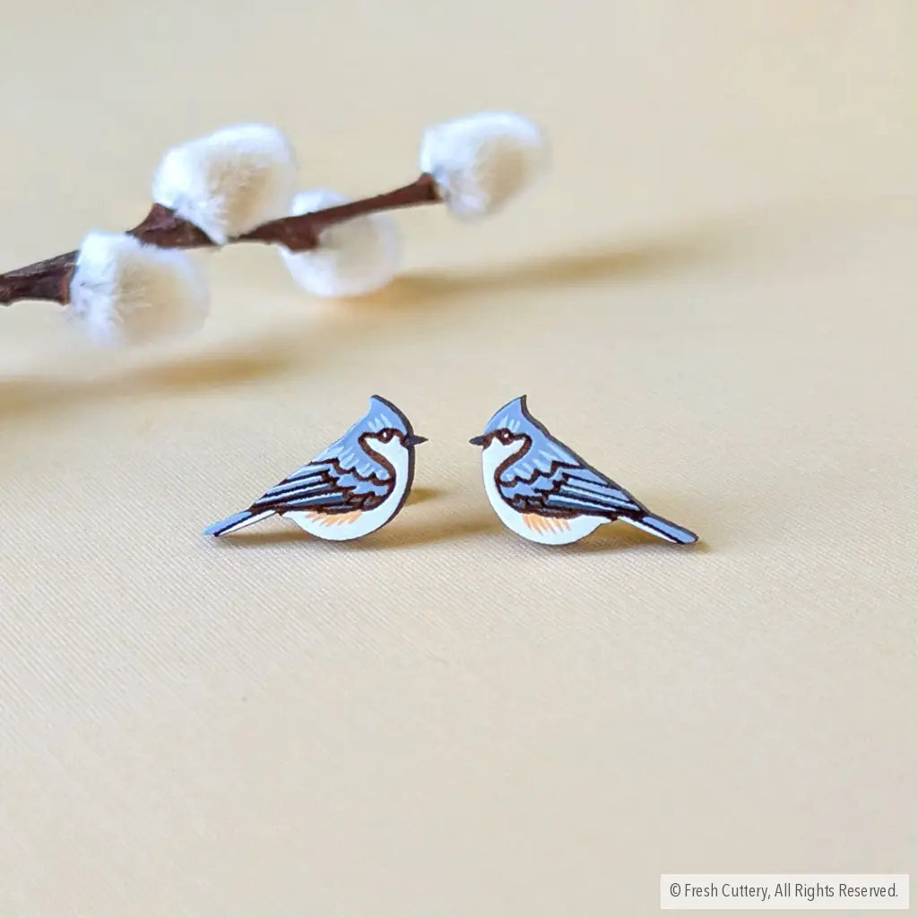 Tufted Titmouse Studs Studs