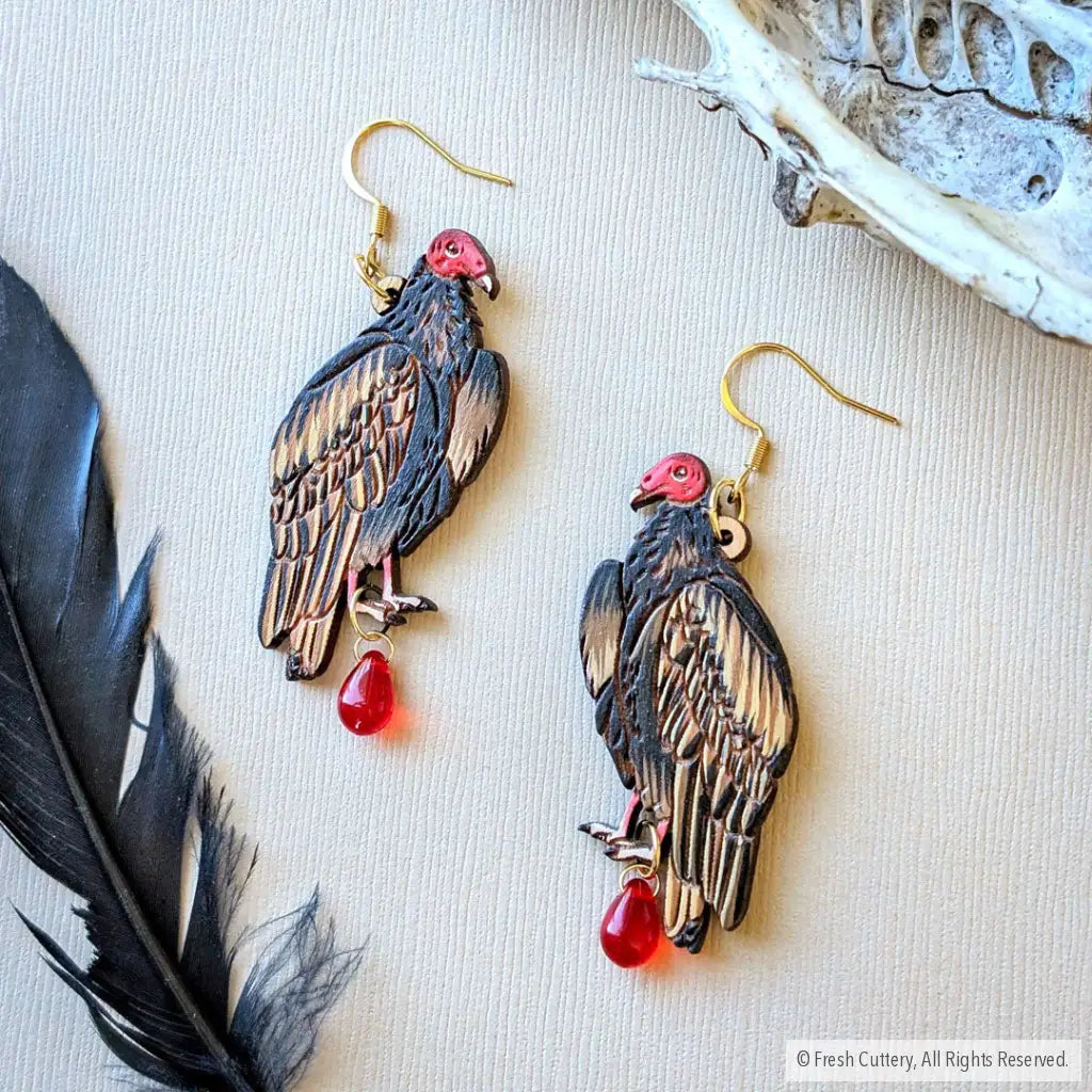 Turkey Vulture Earrings - Dangle and Drop Earrings