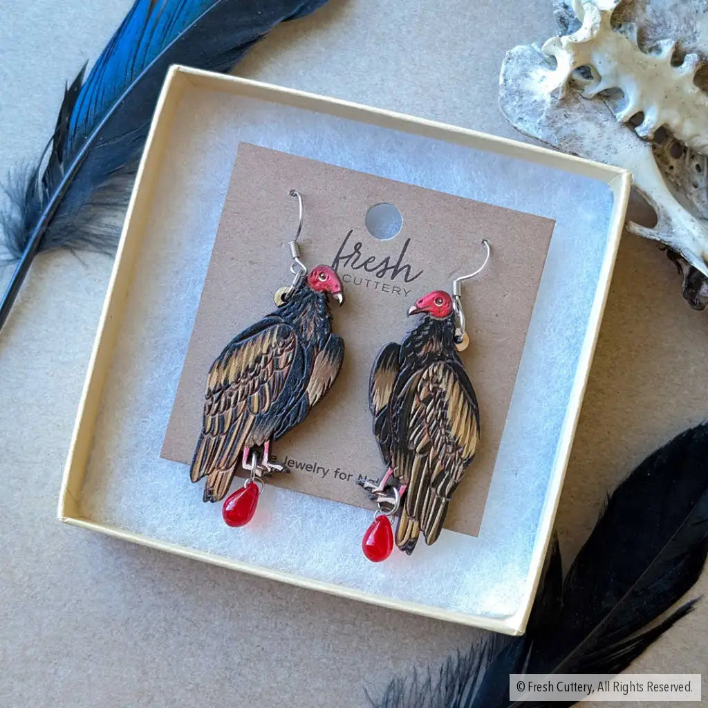 Turkey Vulture Earrings - Dangle and Drop Earrings