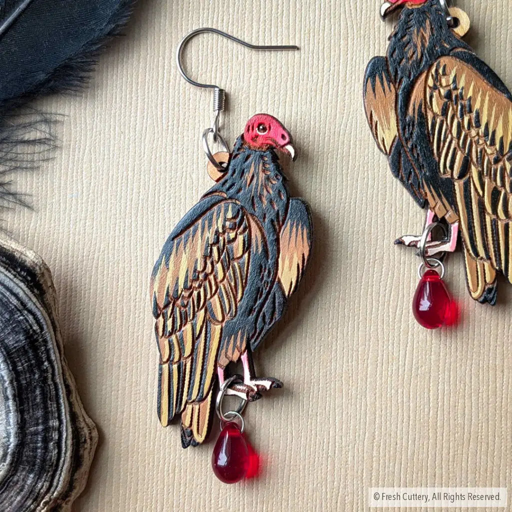 Turkey Vulture Earrings - Dangle and Drop Earrings