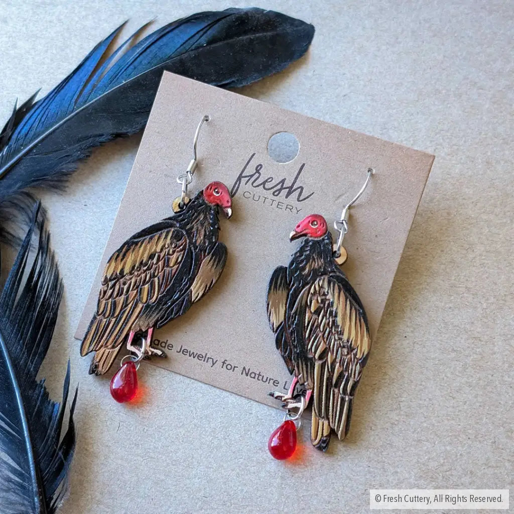 Turkey Vulture Earrings - Dangle and Drop Earrings