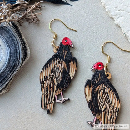 Turkey Vulture Statement Earrings - Dangle and Drop Earrings