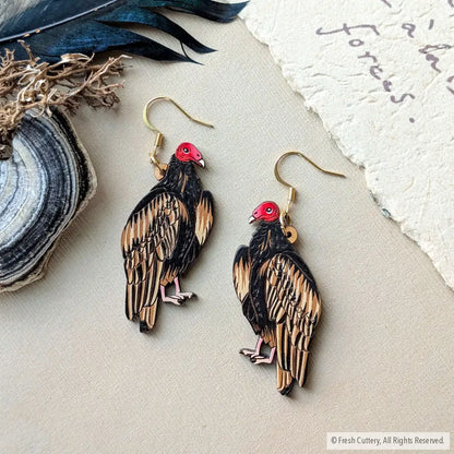 Turkey Vulture Statement Earrings - Dangle and Drop Earrings