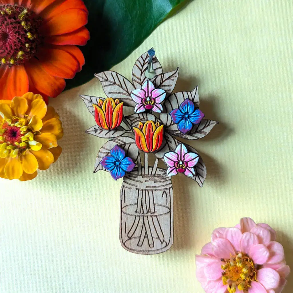 U-Pick Flower Bouquet Set Studs