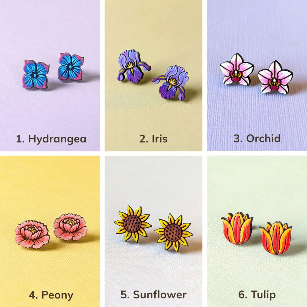 U-Pick Flower Bouquet Stud Set Studs