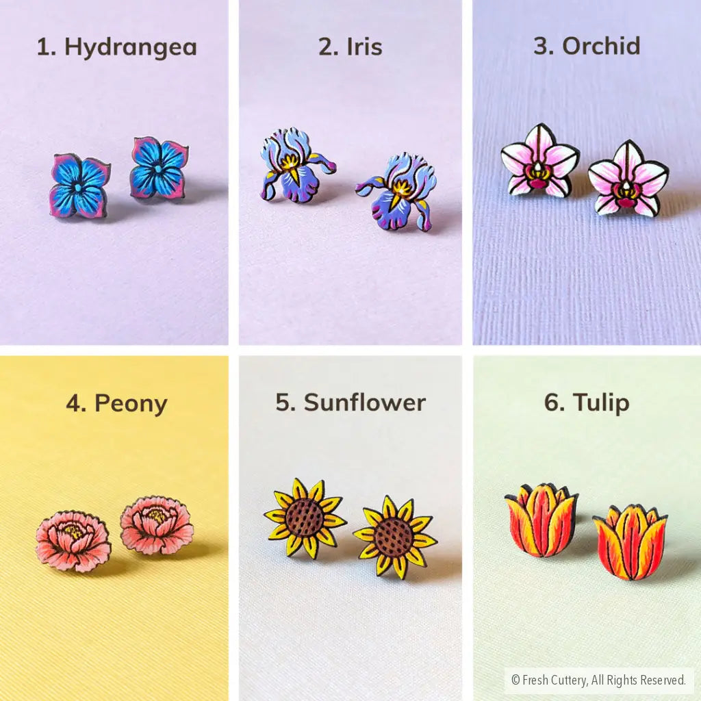 U-Pick Flower Bouquet Stud Set - Studs