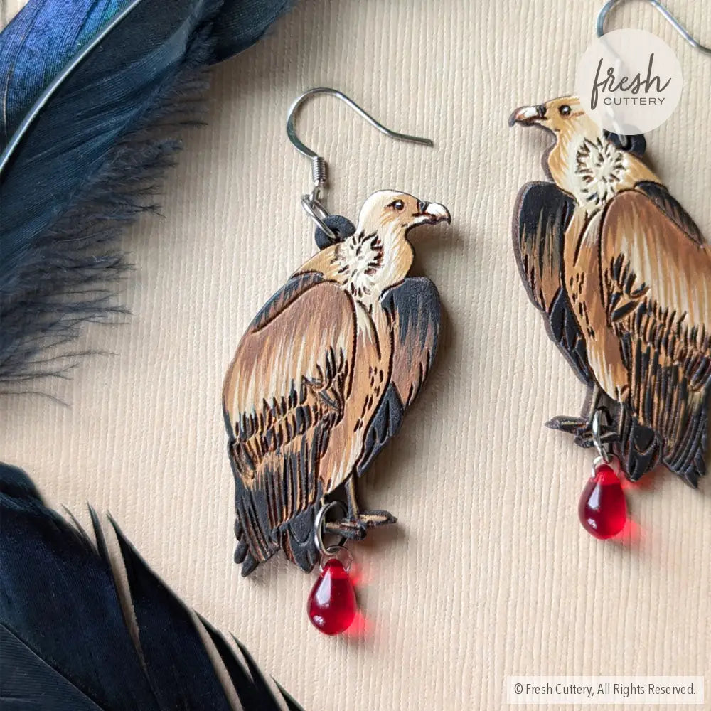 Vulture Earrings Dangle And Drop