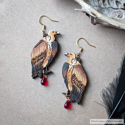 Vulture Earrings Dangle and Drop Earrings