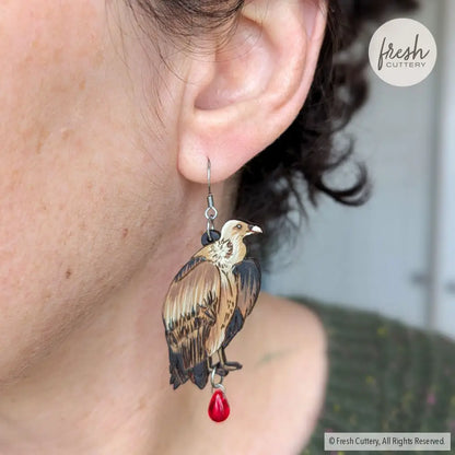 Vulture Earrings Dangle And Drop