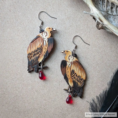 Vulture Earrings Dangle and Drop Earrings