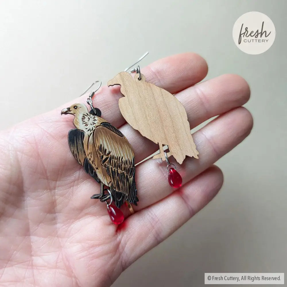 Vulture Earrings Dangle And Drop