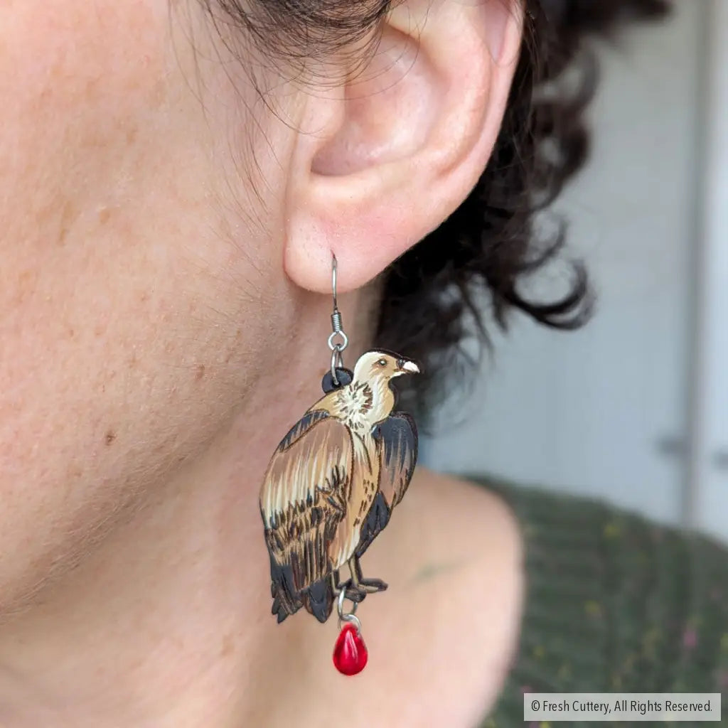 Vulture Earrings Dangle And Drop