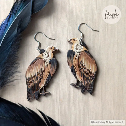 Vulture Earrings Without Bead Dangle And Drop