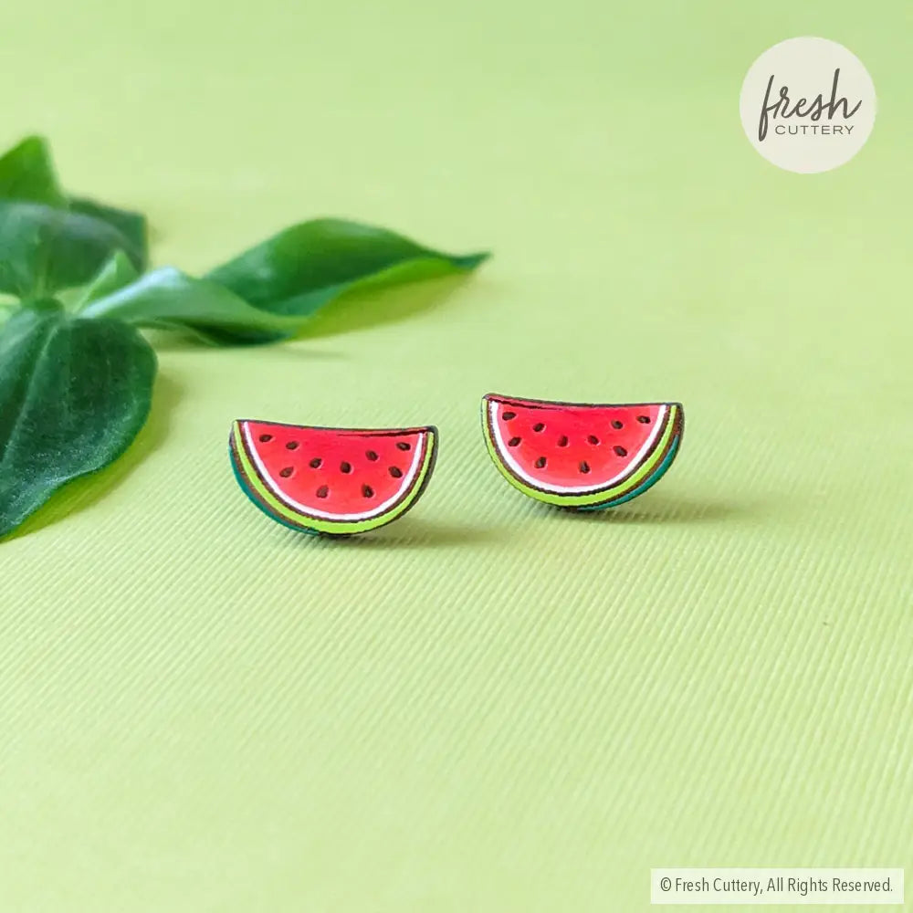 Watermelon Half Slice Studs