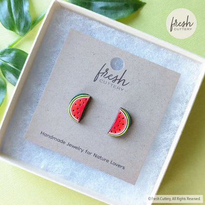 Watermelon Half Slice Studs