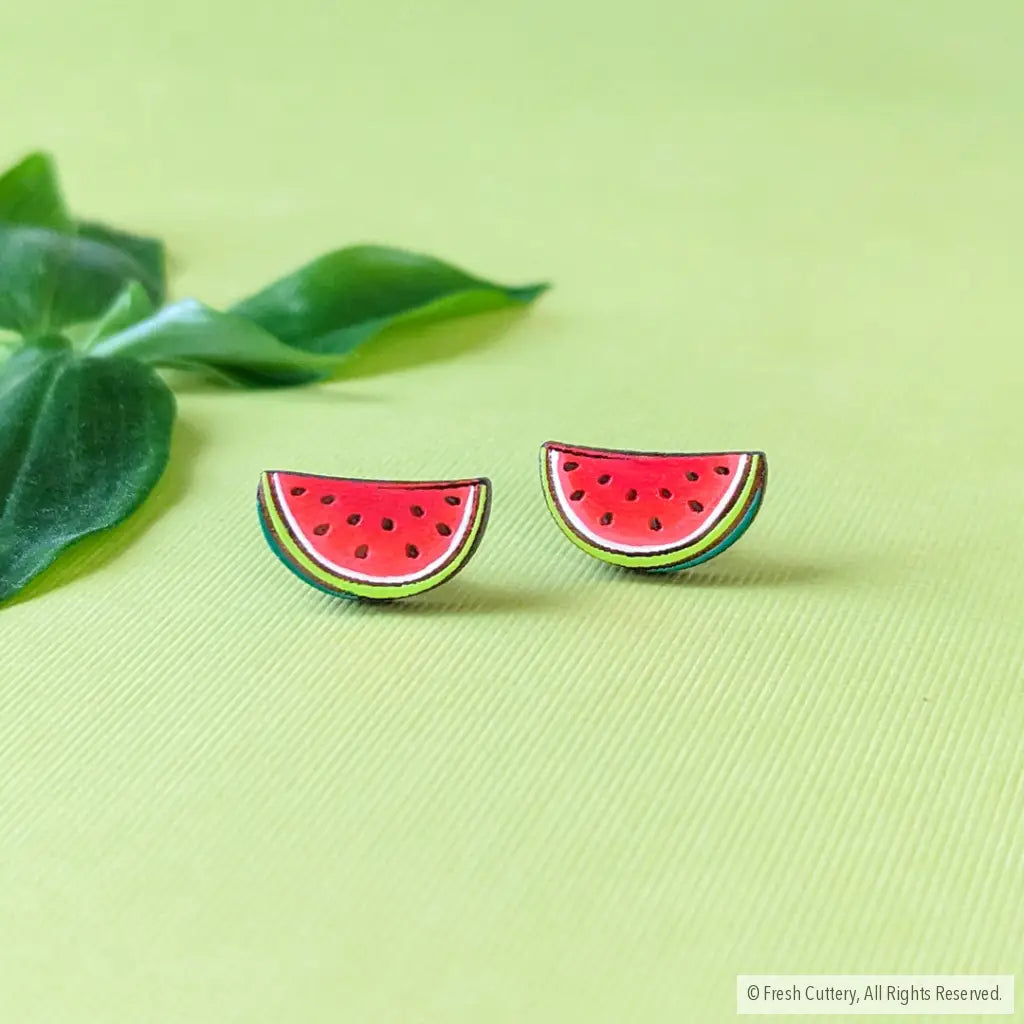 Watermelon Half Slice Studs