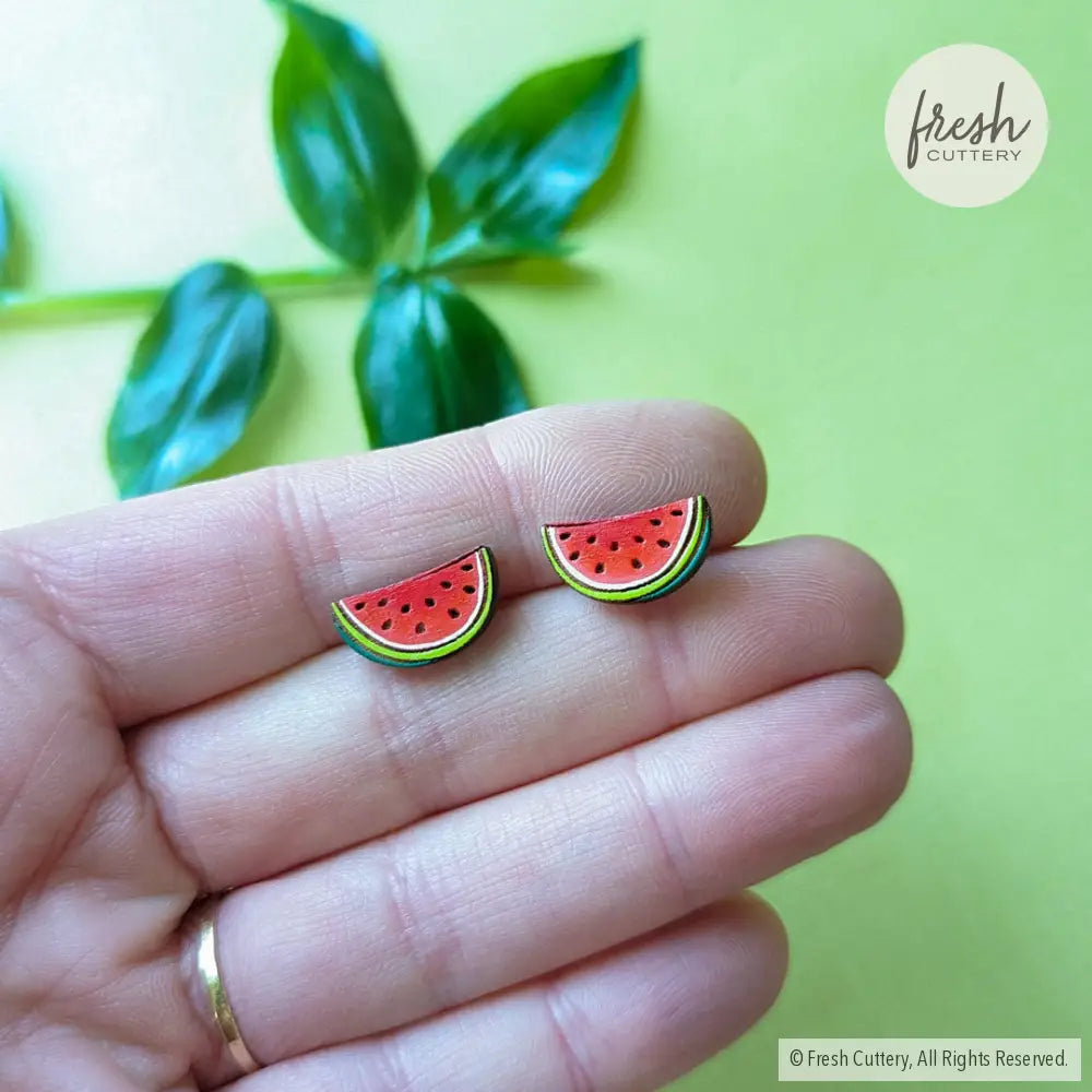 Watermelon Half Slice Studs