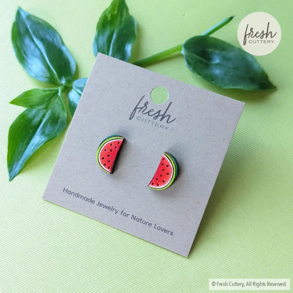 Watermelon Half Slice Studs